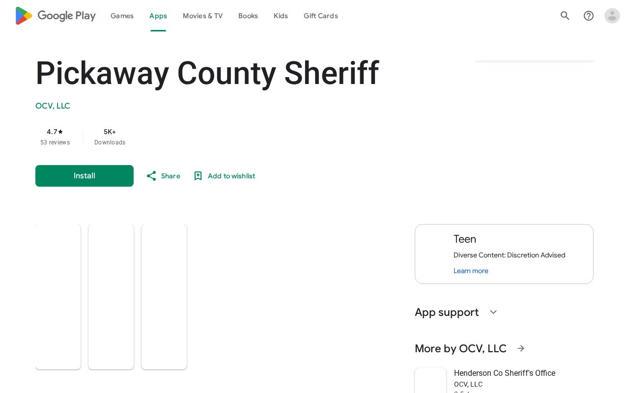Pickaway County Sheriff app features for active-inmate and status notifications